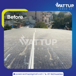 Solar Panel Before WattUp Cleaner is Used