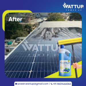 Solar Panel After WattUp Cleaner is Used